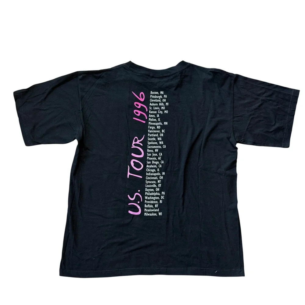 Vintage 1996 Neil Diamond US Tour Graphic T-Shirt Mens XL Black Tour Champ‎ 90s